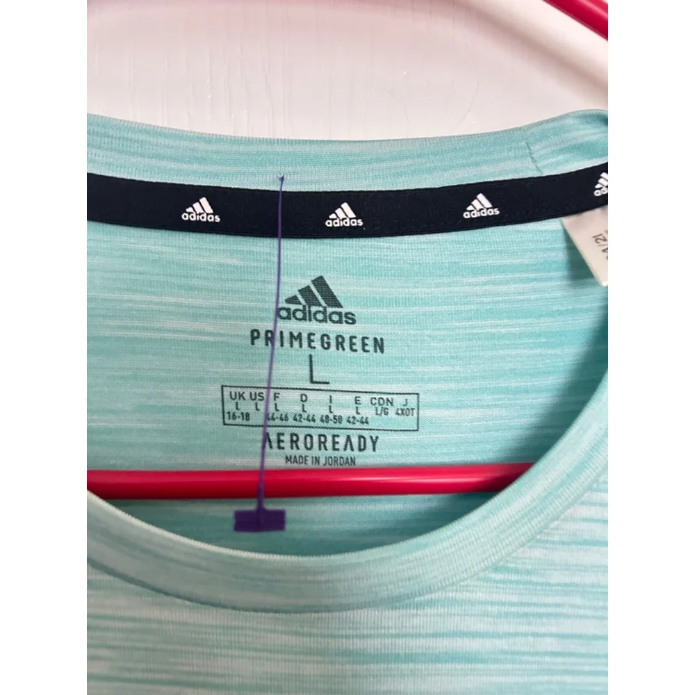 Women's Adidas Green T-Shirt Size L - Picture 3 of 3